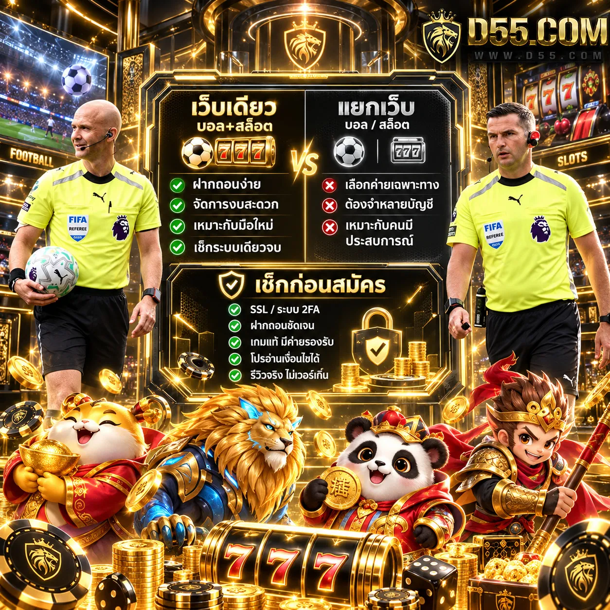 เว็บบอลที่มีสล็อตในเว็บเดียว vs แยกเว็บ แบบไหนเหมาะกับใคร