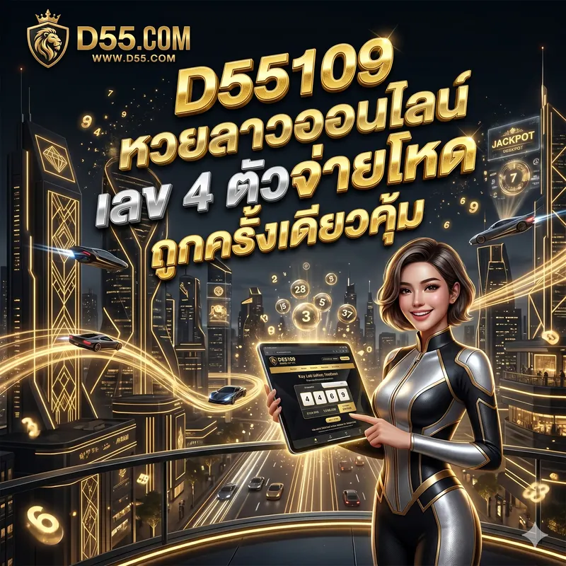 D55109 หวยลาวออนไลน์ เลข 4 ตัวจ่ายโหด ถูกครั้งเดียวคุ้ม