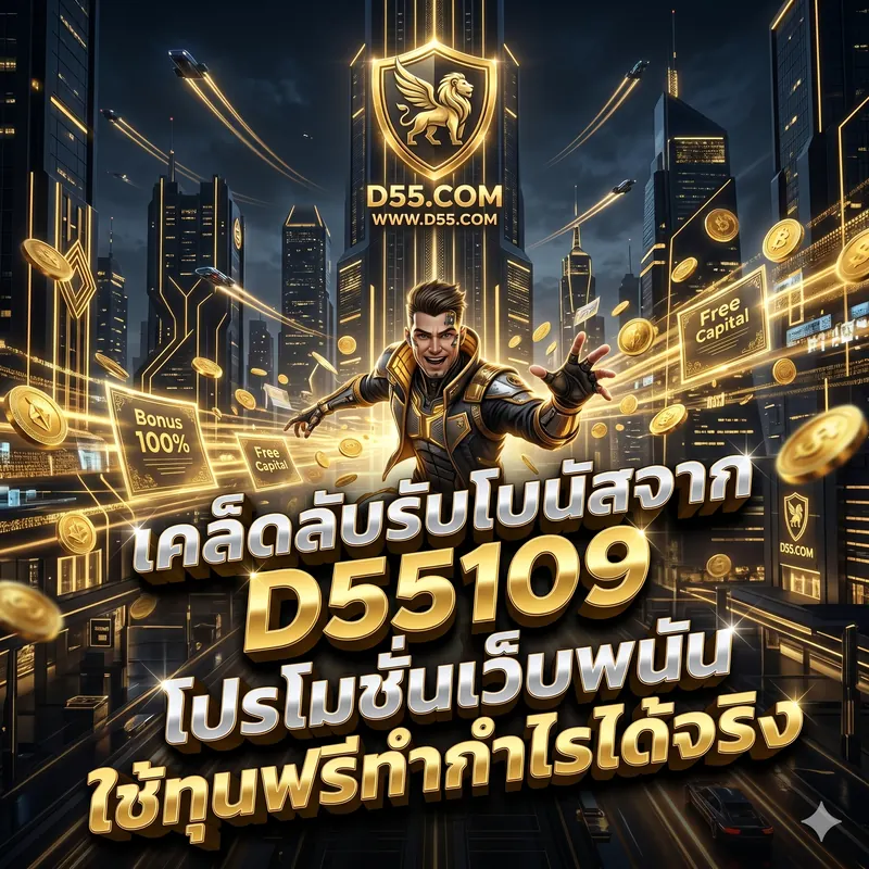 เคล็ดลับรับโบนัสจาก D55 โปรโมชั่นเว็บพนัน ใช้ทุนฟรีทำกำไรได้จริง